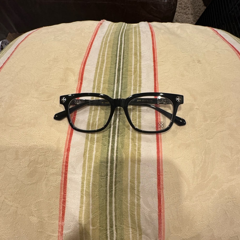 Chrome Hearts Black Frames with Silver Detailing - image 1